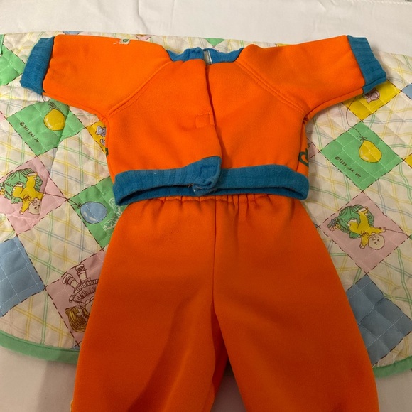 Vintage Cabbage Patch Kids Designer Line Orange & Blue Sweatsuit OK Factory 1985 - Picture 6 of 8